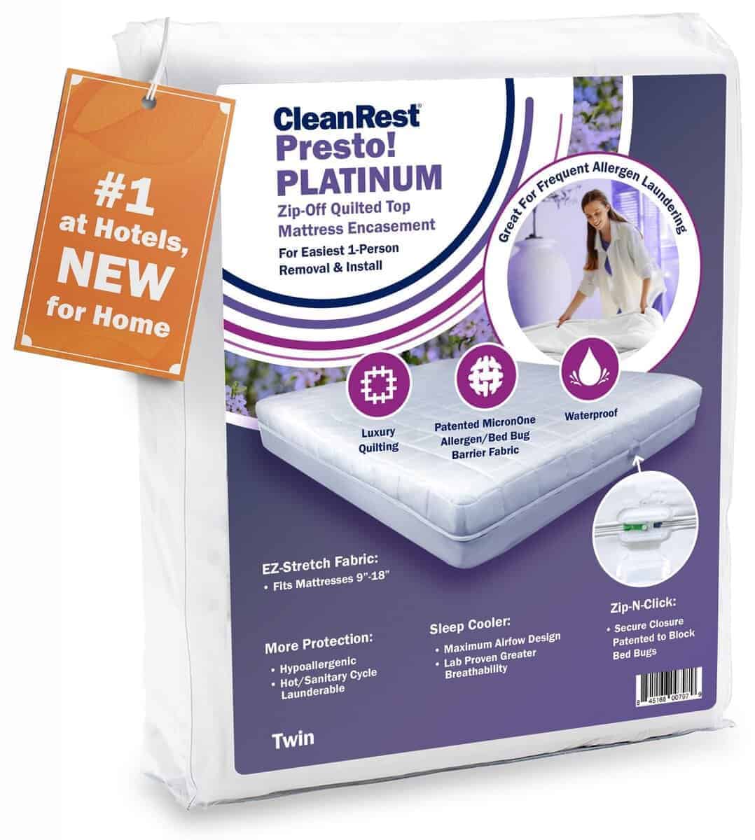 Protector de colchón desmontable CleanRest Presto! Zip-Off