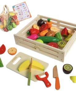 37 Pcs MINI MINDS Juego de Comida de Madera, Bolsa de