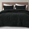 Juego de Edredón Chezmoi Collection Logan Negro Tamaño Twin