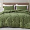 Set de Edredón Chezmoi Collection Logan Verde Oliva Tamaño