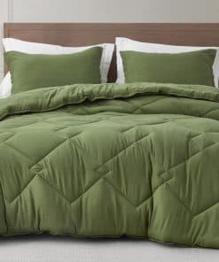 Set de Edredón Chezmoi Collection Logan Verde Oliva Tamaño
