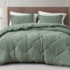 Set de Edredón Chezmoi Collection Logan Verde Salvia Tamaño
