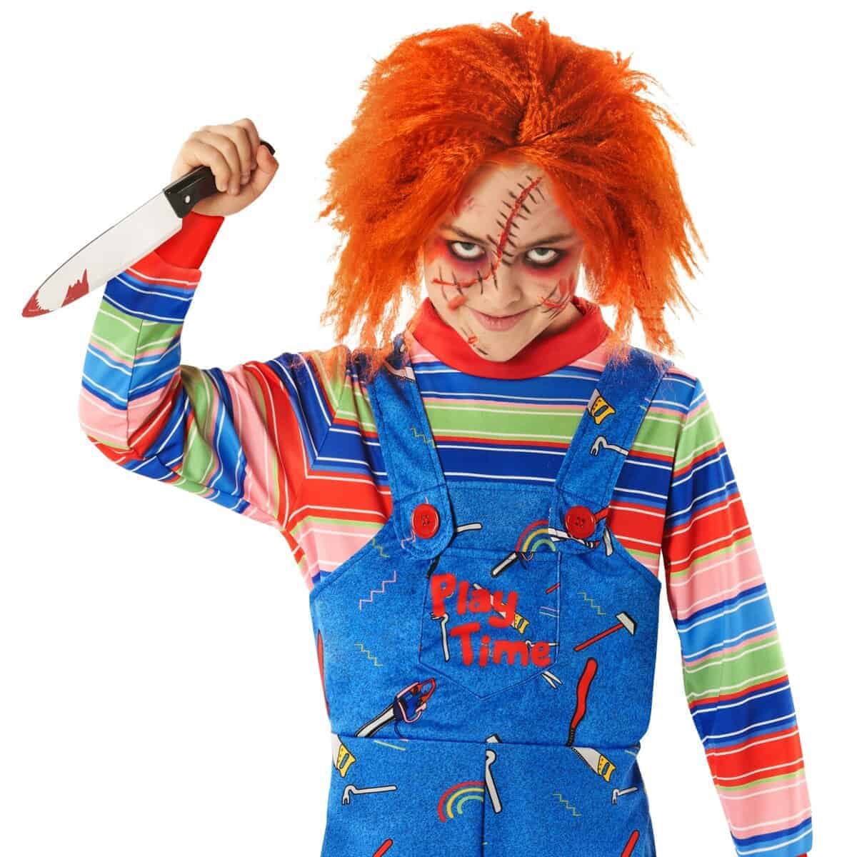 Disfraz de asesino del tiempo de juego con peluca Disfraces - Imagen 6