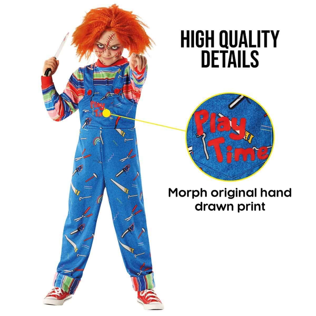 Disfraz de asesino del tiempo de juego con peluca Disfraces - Imagen 4