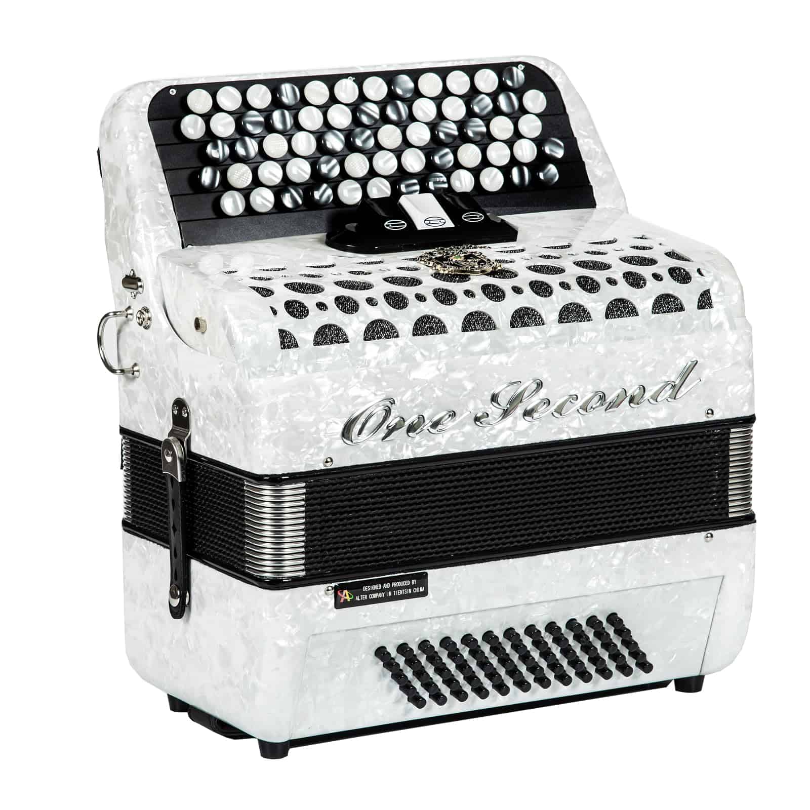 Acordeón de 62 teclas y 60 bajos marca ONESECOND, acordeón