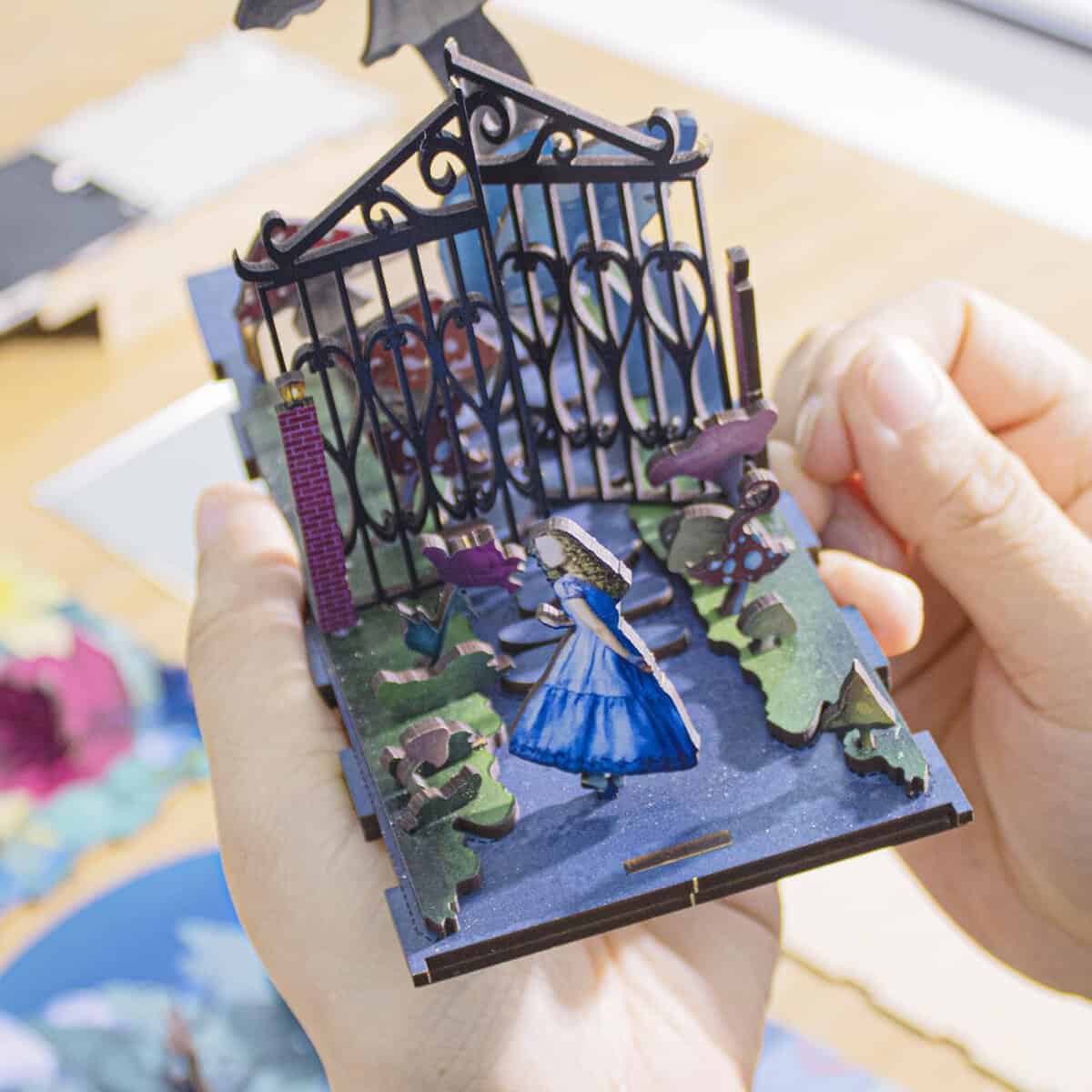 Rompecabezas de madera 3D Buladle, Kits de rincón de libros - Imagen 7