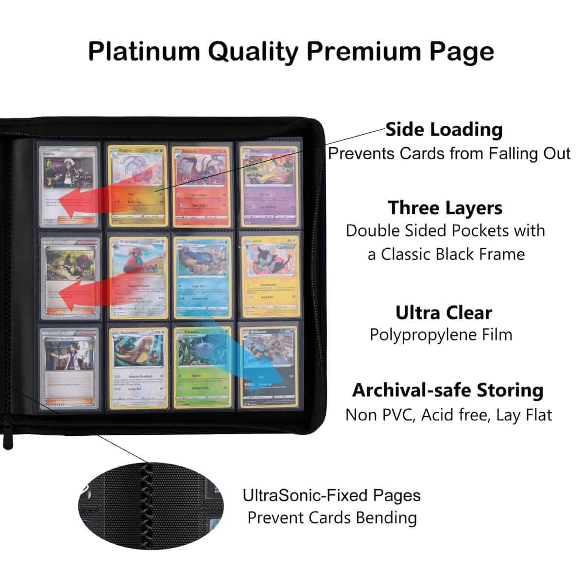 Alteagle 12 Pocket Card Binder, Álbum para 1008 Cartas de - Imagen 4