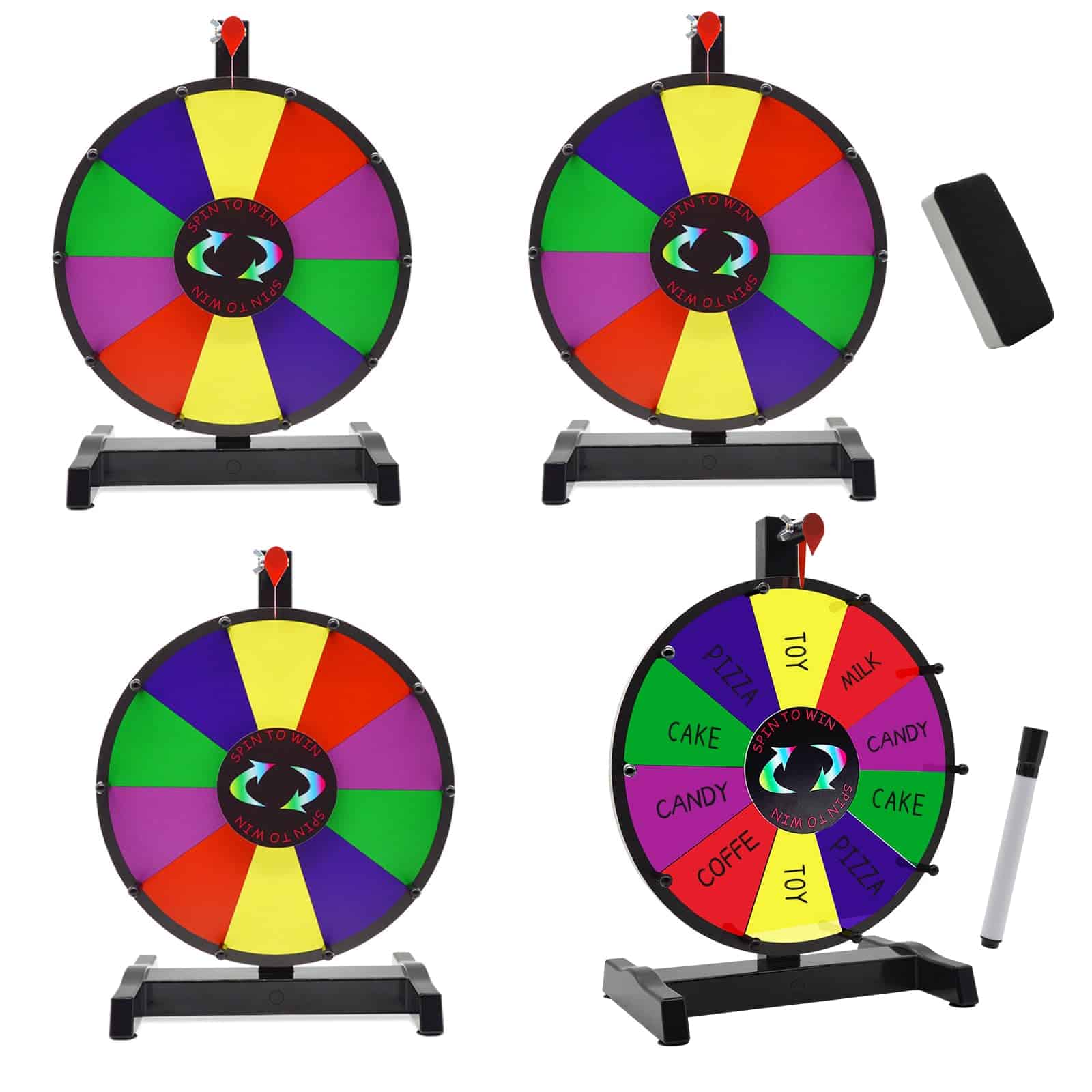 Ruleta de Premios Giratoria de 12 Pulgadas, Base Resistente