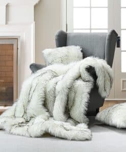 Manta de Piel Artificial Blanca Moonline de Lujo, Alfombra