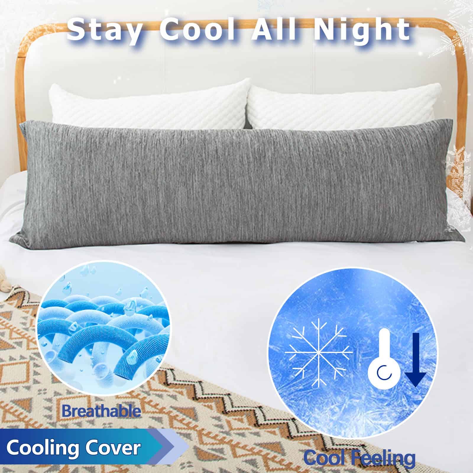 Almohada de Cuerpo 1 MIDDLE ONE, -Gris Refrigerante - Imagen 4