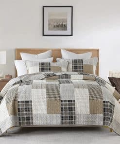 Juego de Colchas a Cuadros DDUOXIN Queen - 100% Algodón