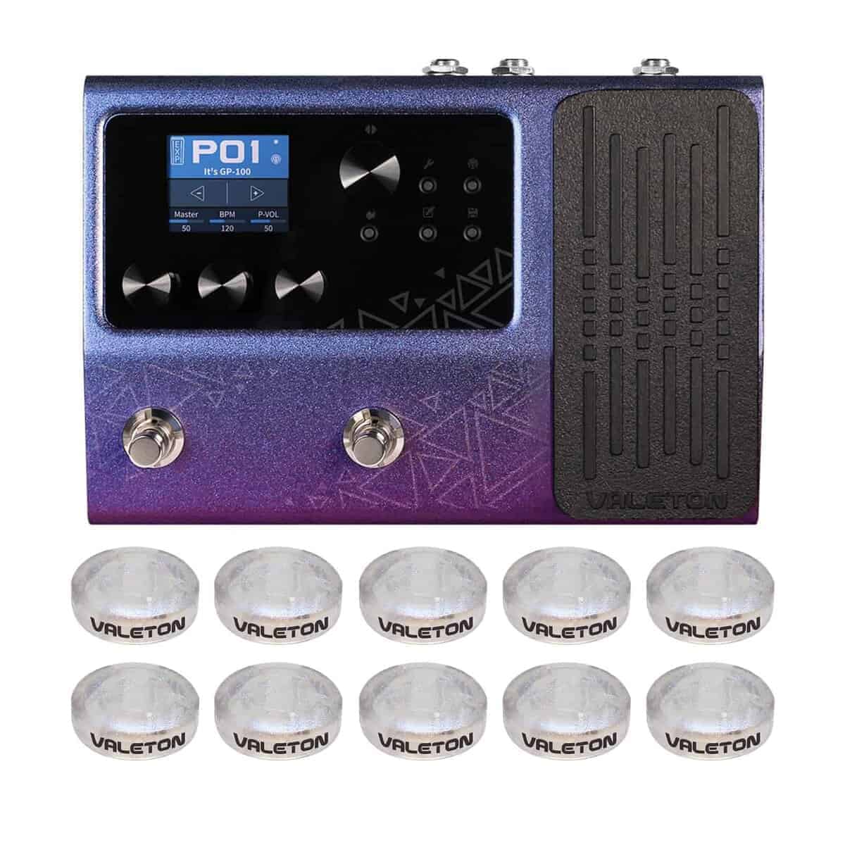Valeton Multi-Effects con Pedal de Expresión -Violeta