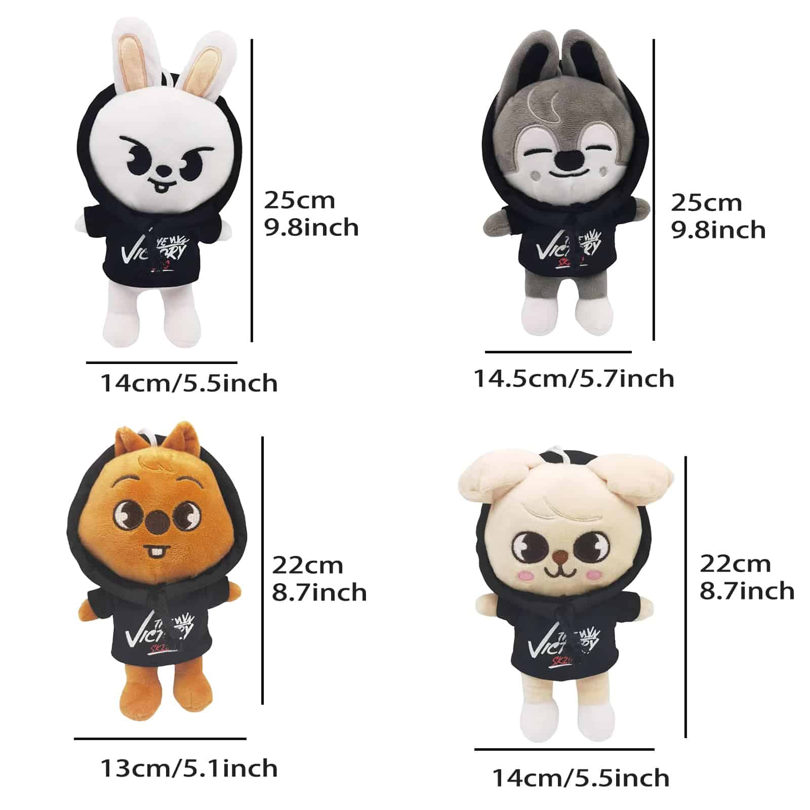 Set de 8 peluches Educatgame Skzoo, 9.8 pulgadas, Peluche - Imagen 4