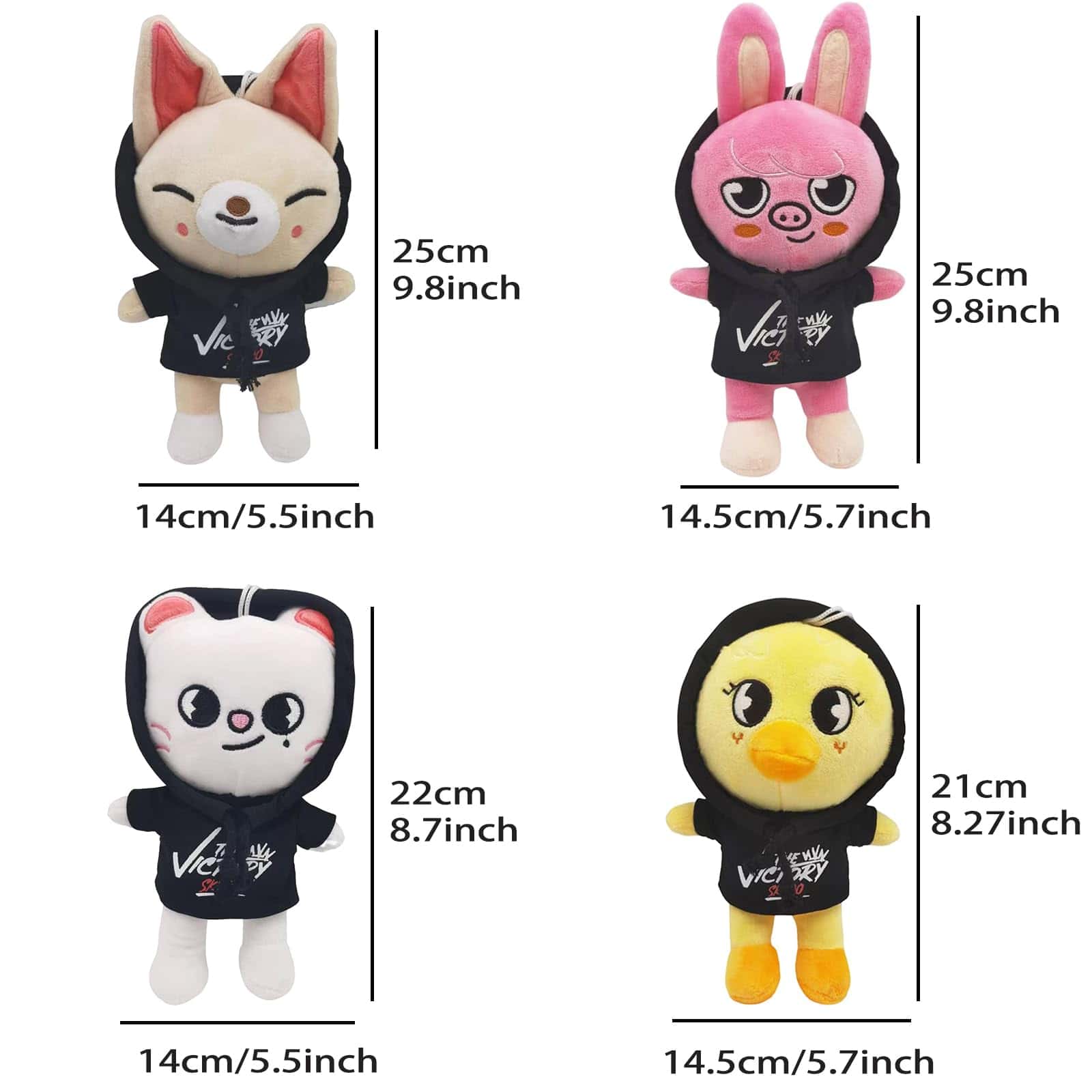 Set de 8 peluches Educatgame Skzoo, 9.8 pulgadas, Peluche - Imagen 3