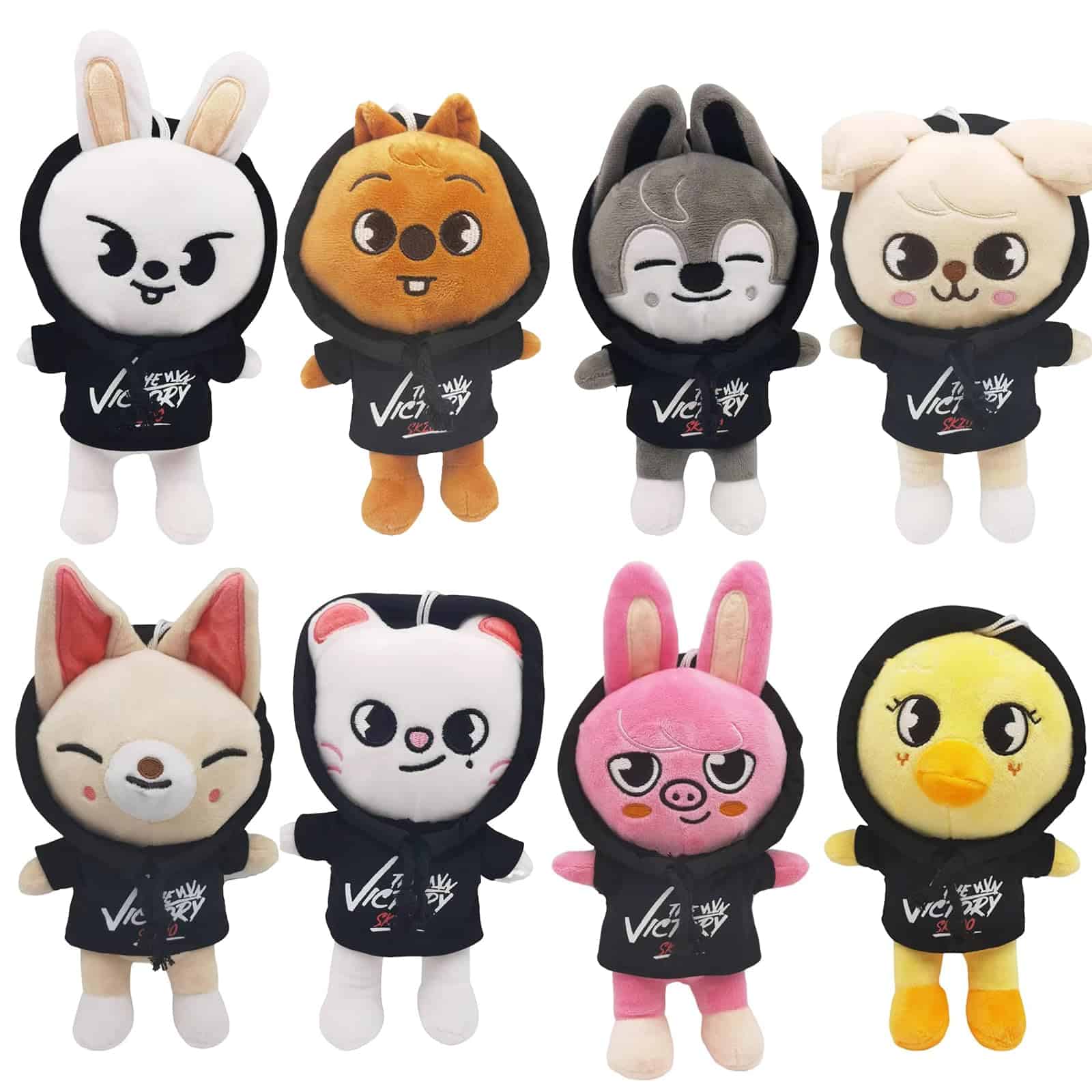 Set de 8 peluches Educatgame Skzoo, 9.8 pulgadas, Peluche