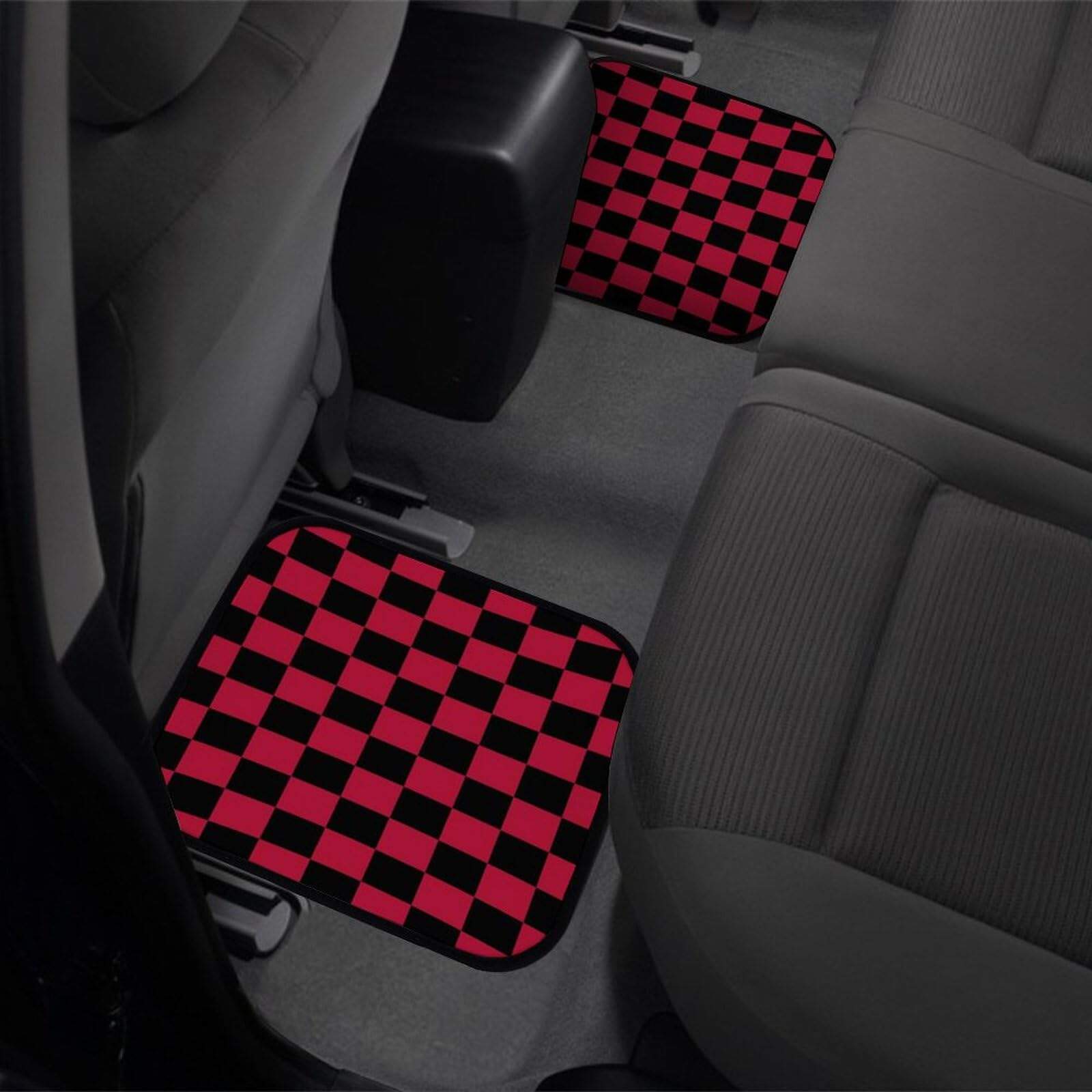 Tapetes de piso para automóvil Dorekim a cuadros en negro y - Imagen 5