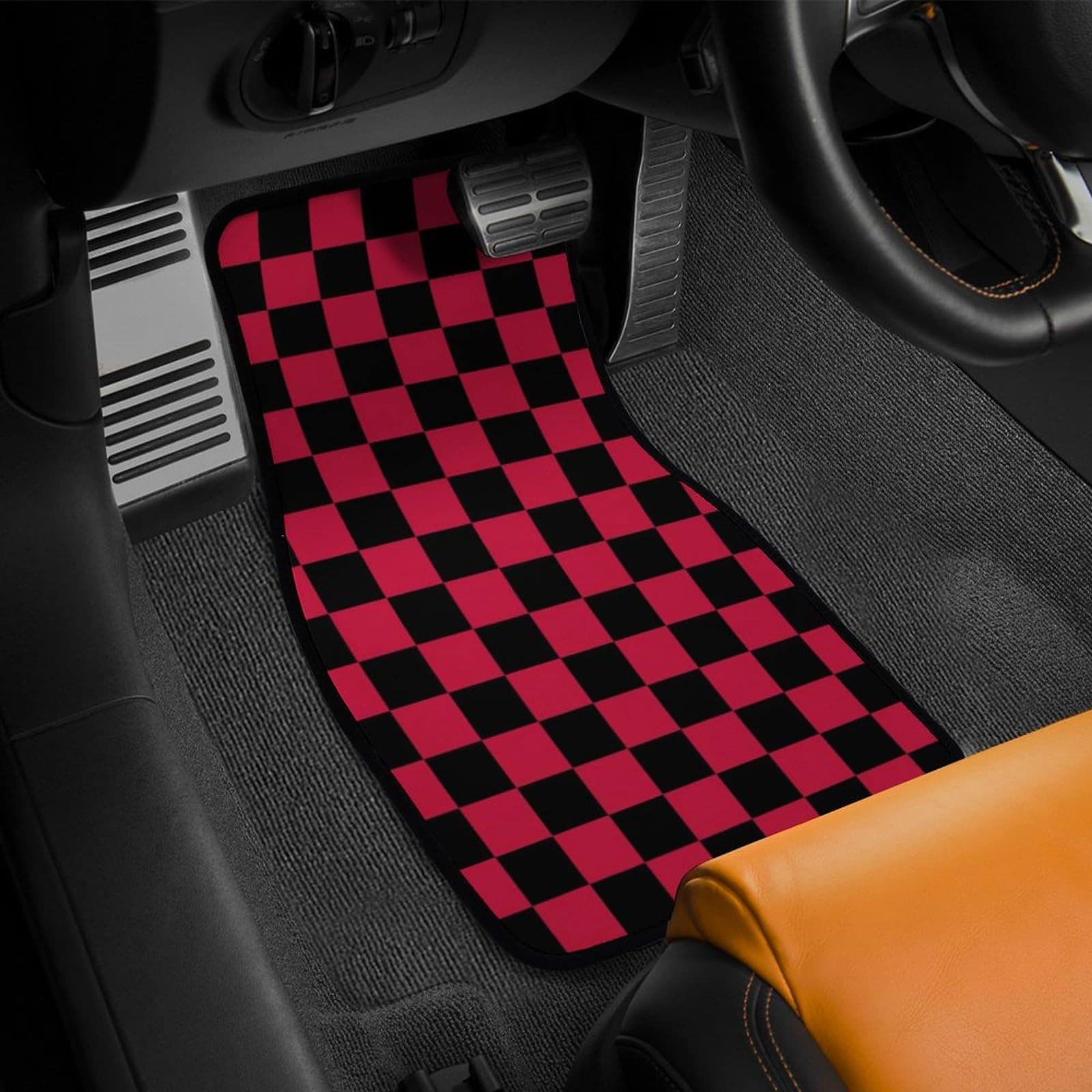 Tapetes de piso para automóvil Dorekim a cuadros en negro y - Imagen 4