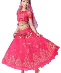 Conjunto de Disfraz de Danza del Vientre -Rosa