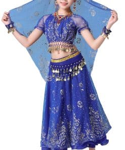 Conjunto de Disfraz de Danza del Vientre -Azul