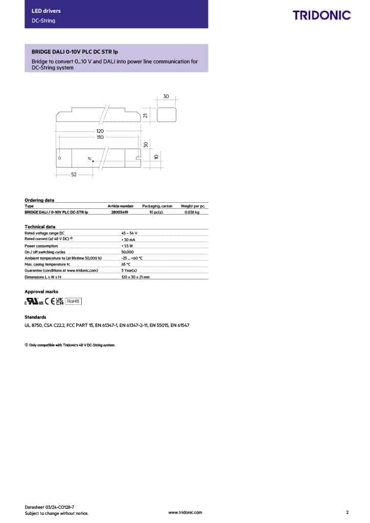 Puente Tridónico DC-String Series para Controladores LED de - Imagen 6