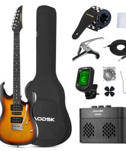 AODSK Guitarra Eléctrica con Amplificador Kit para