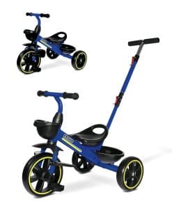 Triciclo para Niños KRIDDO 2-en-1 para Edades -Azul