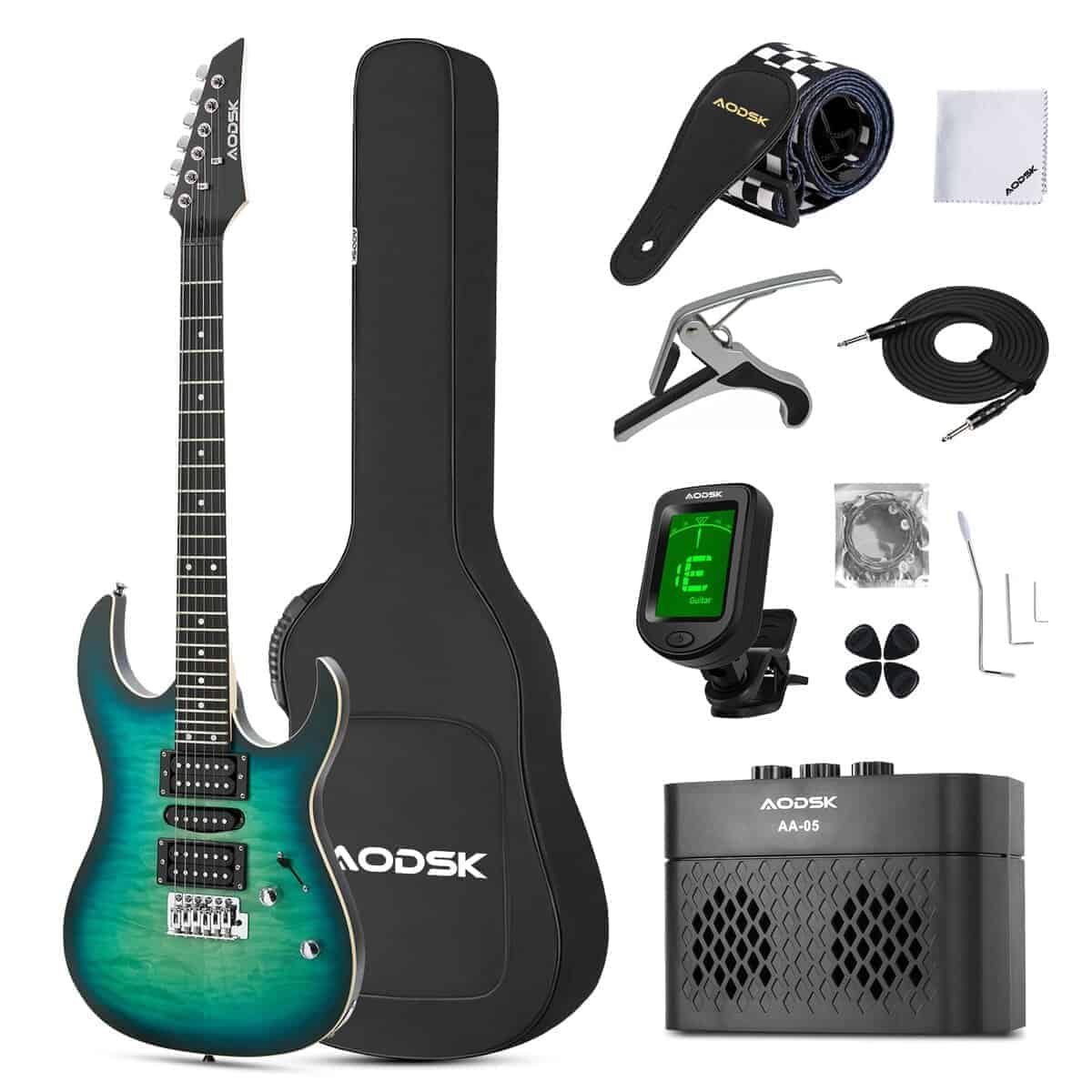 Kit de Guitarra Eléctrica AODSK para Principiantes 39