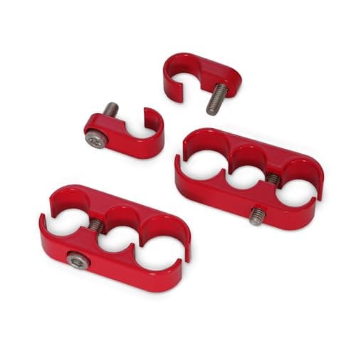 Set de Abrazaderas de Manguera de Aluminio Show Chrome para