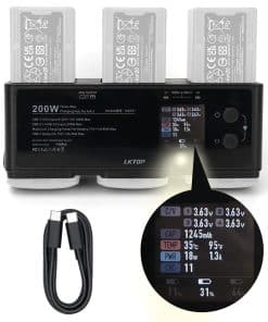 Cargador Rápido de Batería LKTOP 200W Air 3/Air 3S para