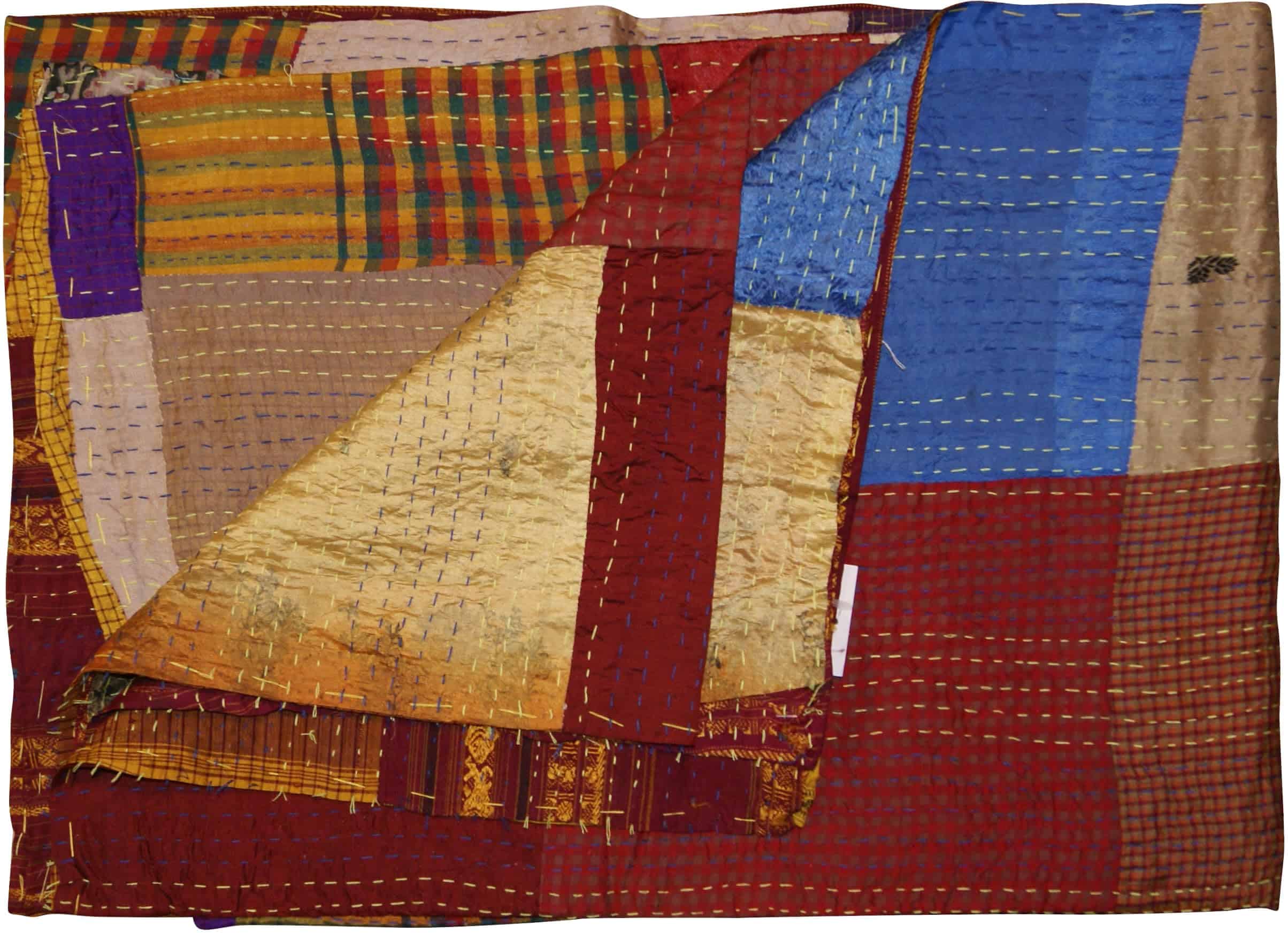 Manta de tiro acolchada de seda 100% hecha a mano del Hotel