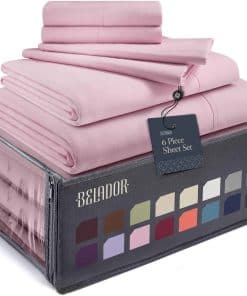 Juego de Sábanas BELADOR Silky Soft King - 6 -Rosado