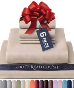 Juego de sábanas King BELADOR - 6 Piezas de sábanas para