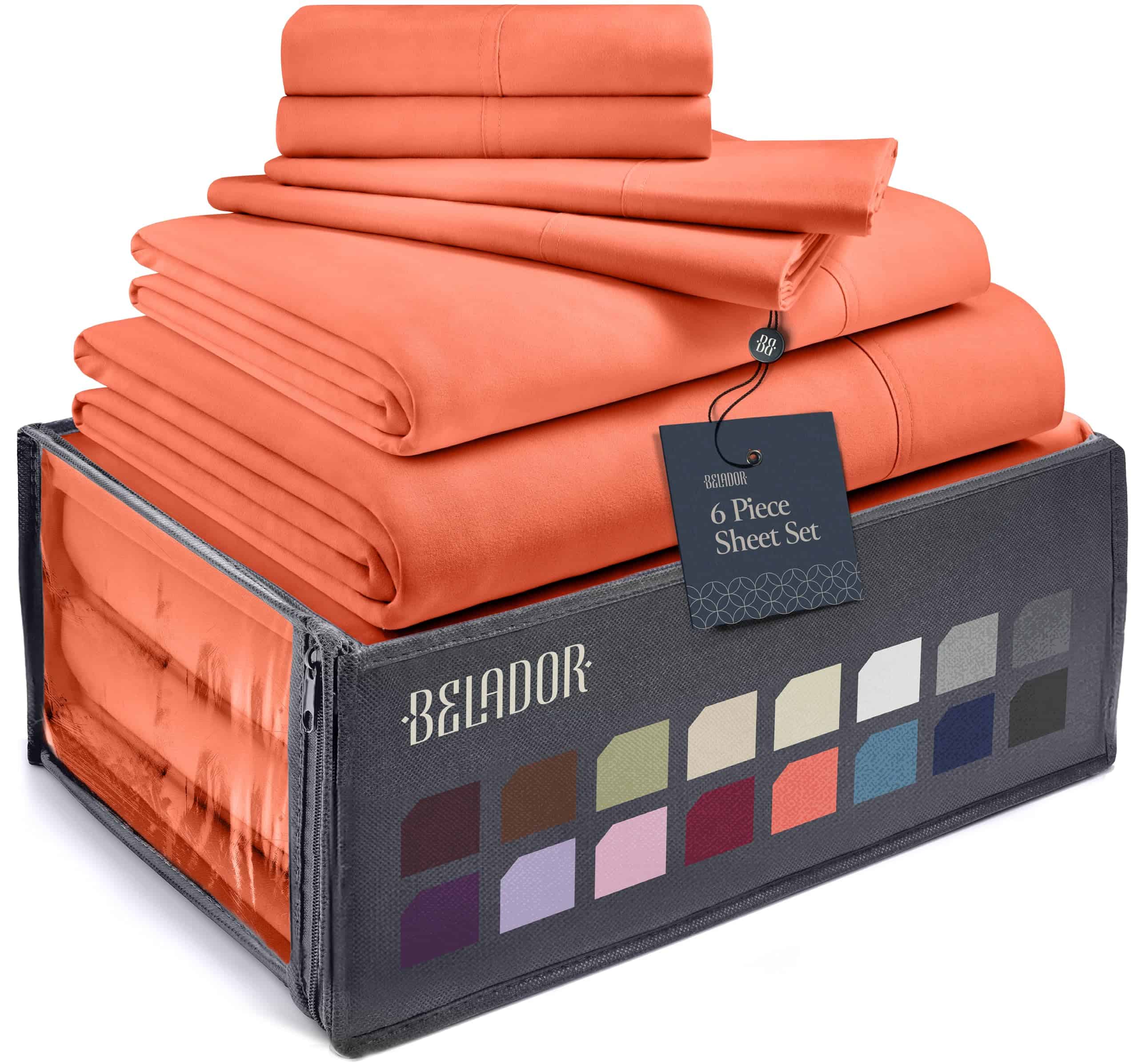 Juego de Sábanas King BELADOR Silky Soft - Lujo de 6 Piezas