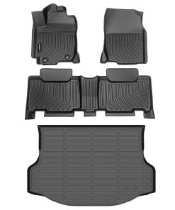 GINOWY - Tapetes de piso y protector de carga para Toyota