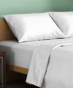 Juego de sábanas de algodón orgánico 100% Percale Queen -