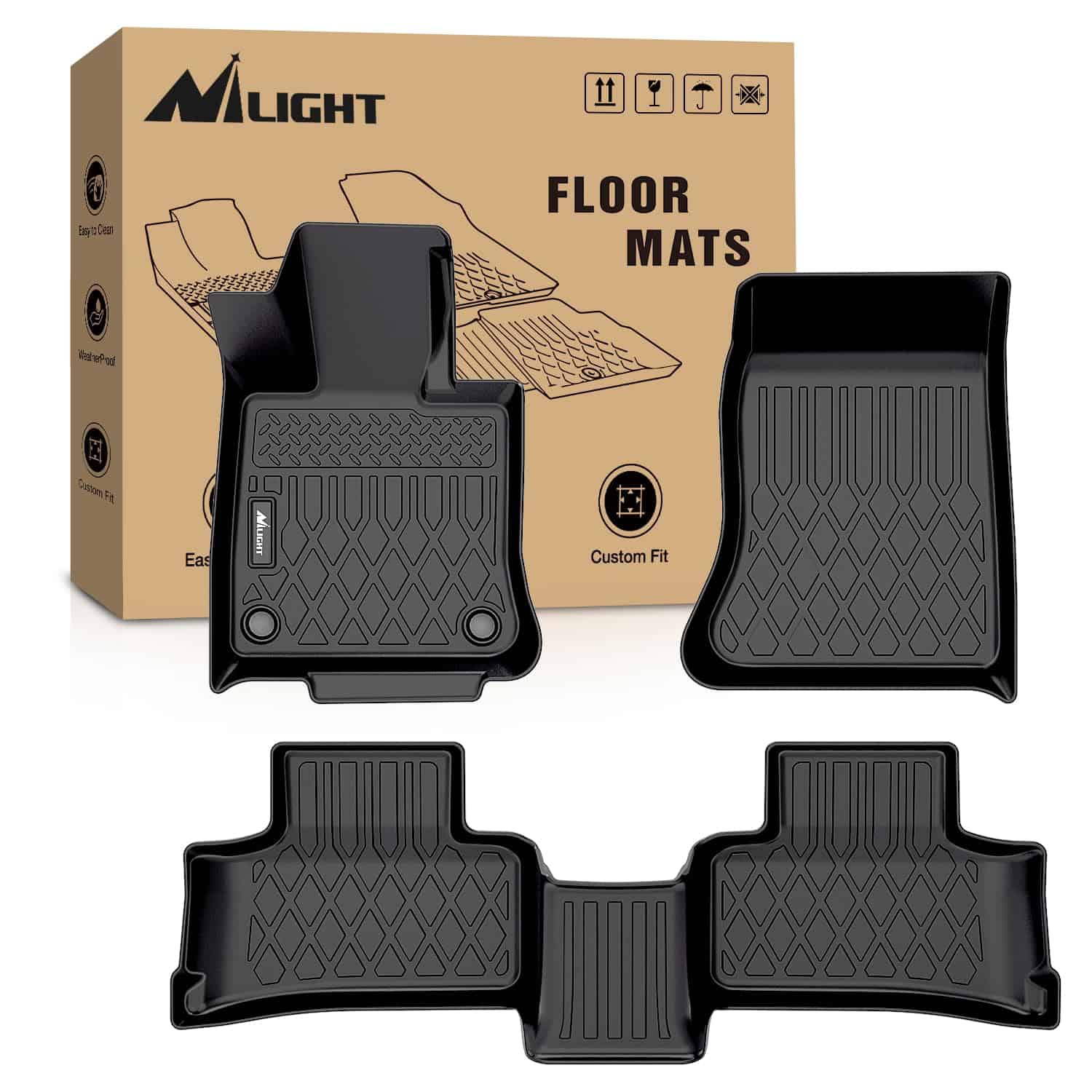 Tapetes Nilight TPE para Mercedes Benz GLC 300 GLC 43 AMG