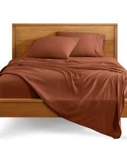Juego de sábanas individuales Bare Home - -Terracota