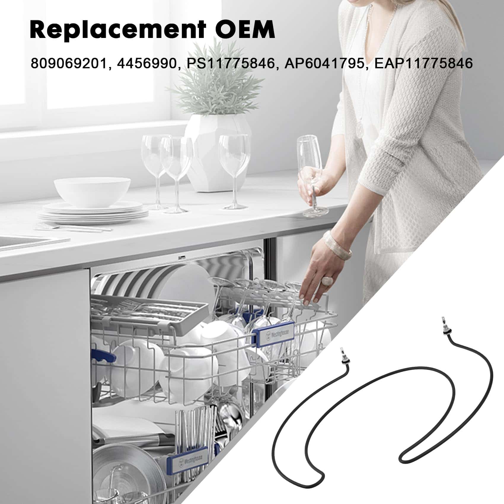 Elemento Calefactor para Lavavajillas WD05X24776 Compatible - Imagen 6