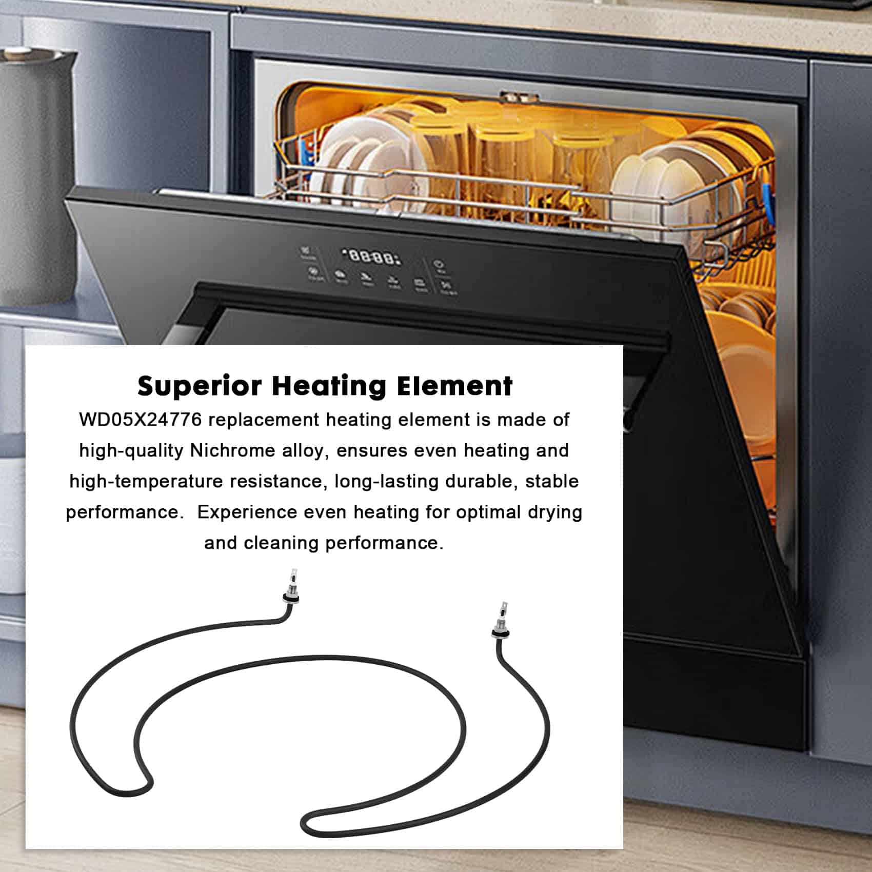 Elemento Calefactor para Lavavajillas WD05X24776 Compatible - Imagen 4