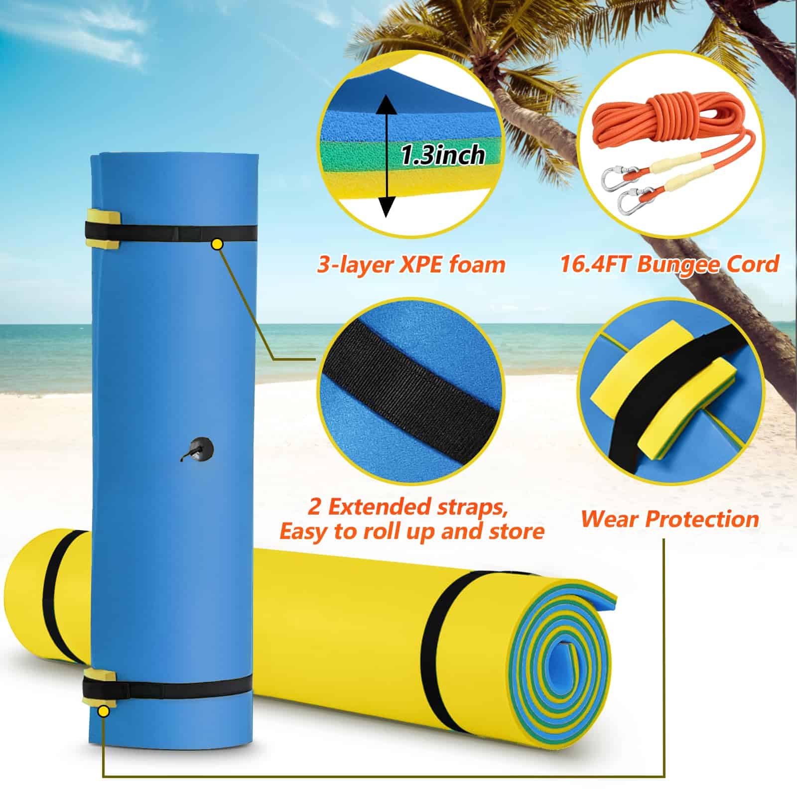 CTSC Alfombrilla Flotante - Alfombrilla Acuática tipo Hoja - Imagen 5