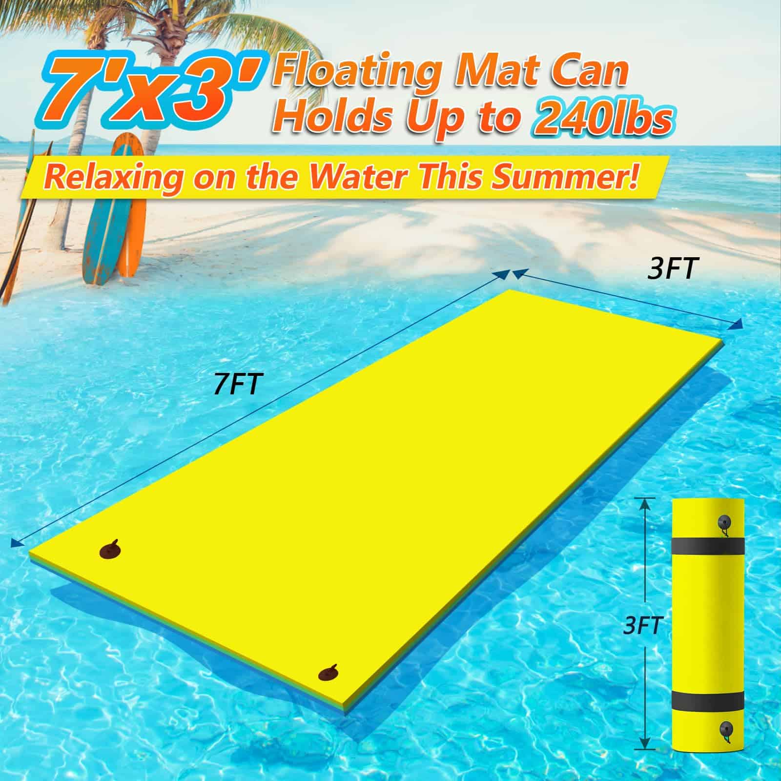 CTSC Alfombrilla Flotante - Alfombrilla Acuática tipo Hoja - Imagen 6