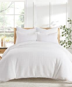 Juego de edredón Levtex Home - Waffle Cloud Bright White -