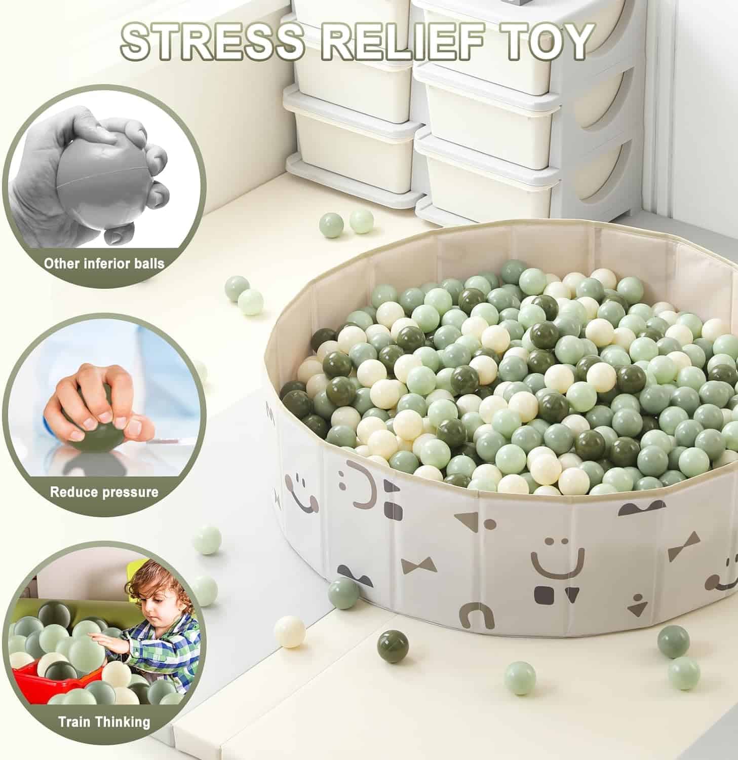 FHRILEK Pelotas para Balibar Estrella para Niños, Pelotas - Imagen 3