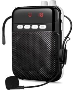 Amplificador de voz portátil para -a (Negro)