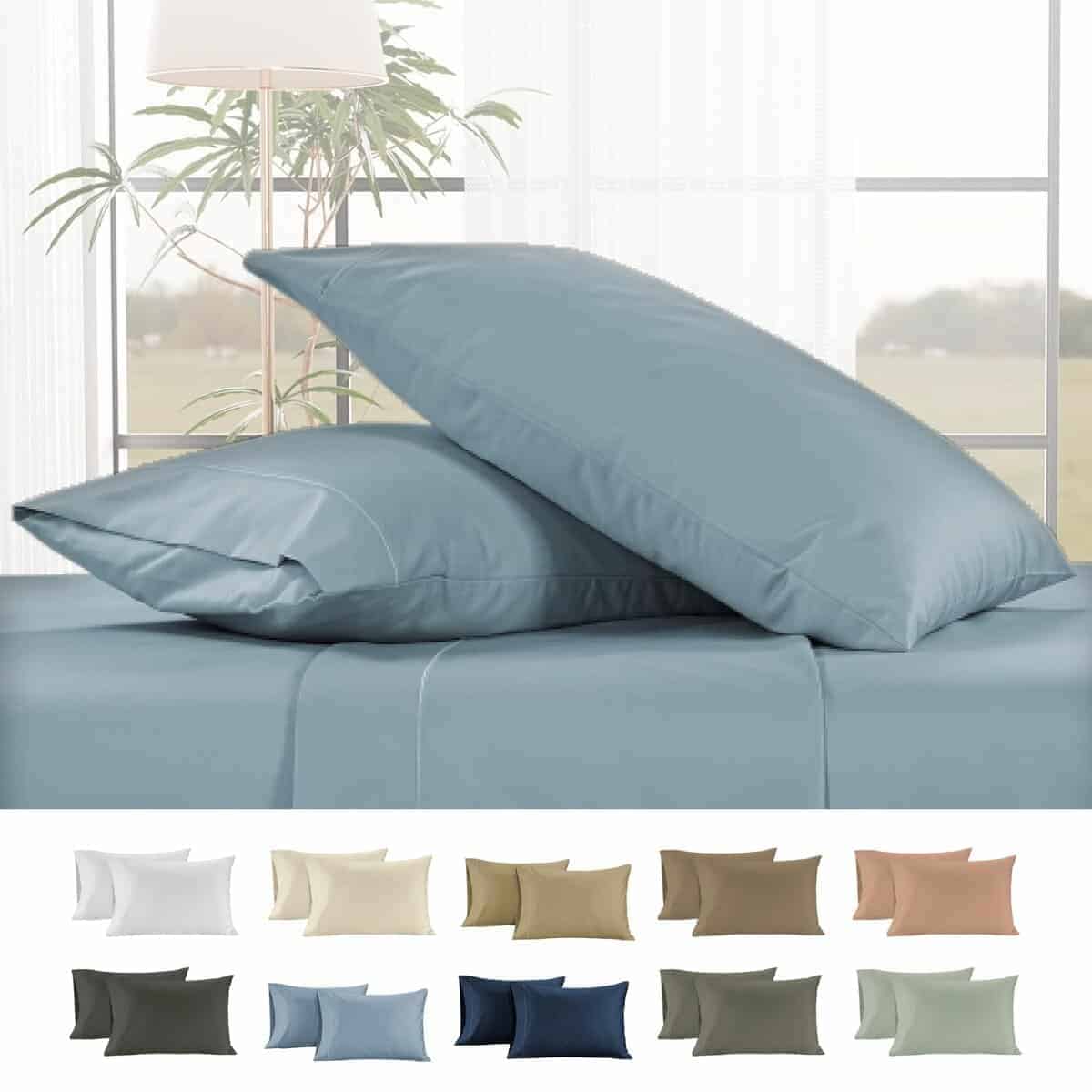 Funda de Almohada King Size 100% Algodón Egipcio - 2 Pzs,