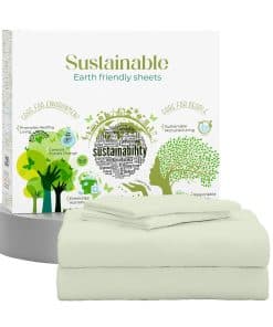 Juego de sábanas de 400 hilos color gris marrón para cama