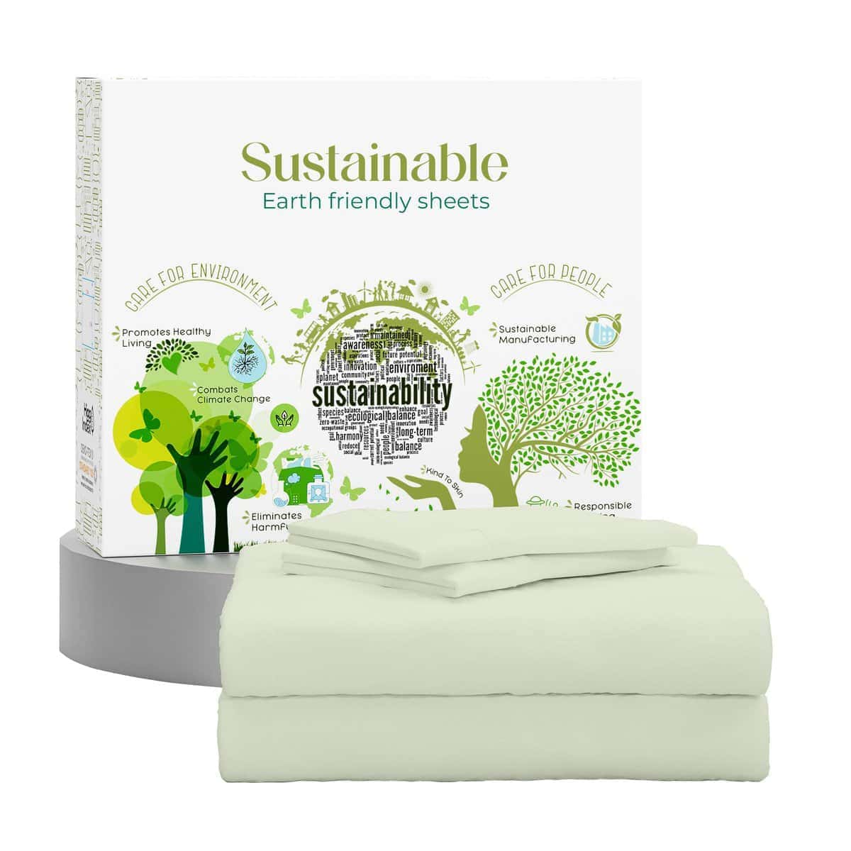 Juego de sábanas king size marrón grisáceo SUPREME