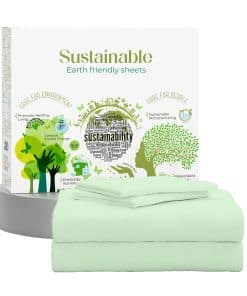 Juego de Sábanas 400 Hilos de Cuenta Individual Teal Verde