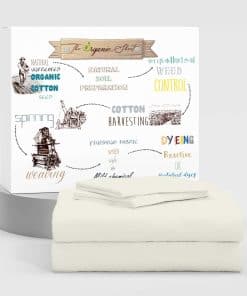 Juego de sábanas de algodón orgánico 100% para cama queen,