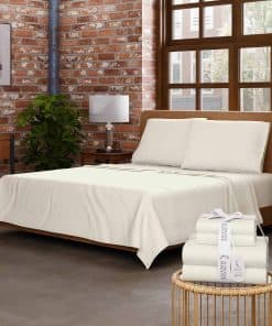 Juego de sábanas gemelas XL de algodón orgánico - Ligeras y
